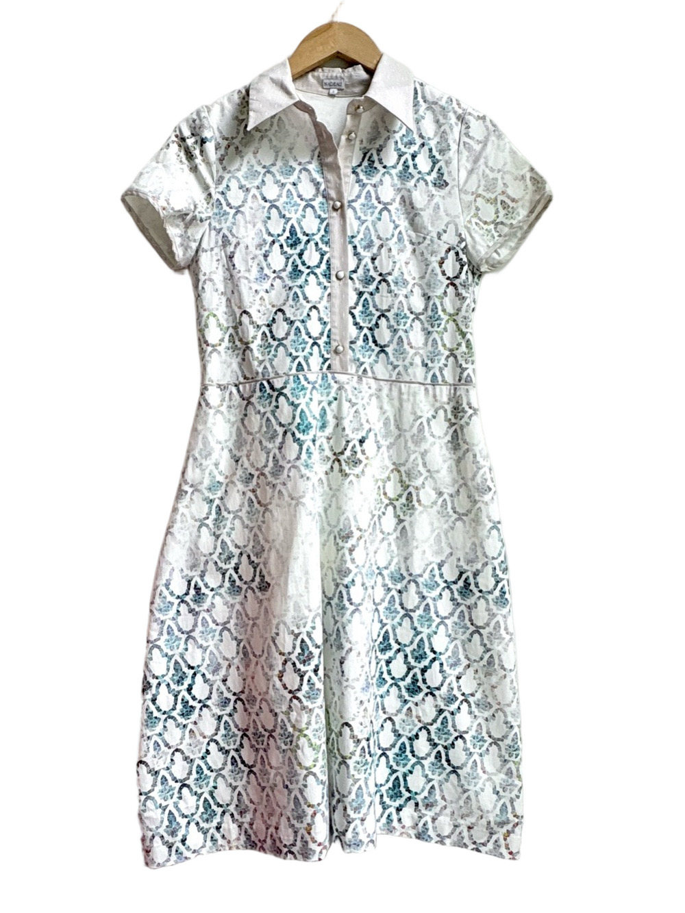 NADEAU Stained glass print Cotton short sleeve Shirtwaist Dress Size 2